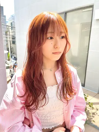 ロング カラー ヘアアレンジ レイヤーカットとハイ トーン/HIROKIのヘアスタイル