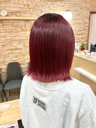 ミディアム ブリーチ／ ダブルカラー／ＲＹＯのヘアスタイル