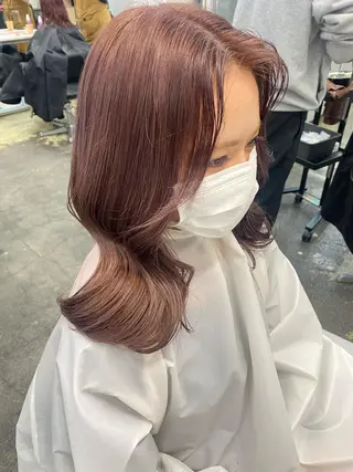 ミディアム カラー 💗💗韓国レイヤー yu-ki💗💗のヘアスタイル