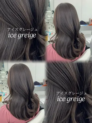 ロング カラー 韓国ヘア/レイヤー/ 顔まわり足立遥奈のヘアスタイル