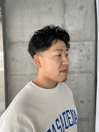 パーマ メンズ フリーランスシェアサロンルレイル所属・心斎橋/メンズ /ルレイル/地形真希のヘアスタイル