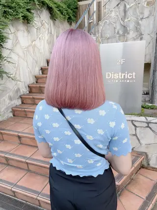 ミディアム カラー ヘアアレンジ メンズ キッズ 【ブリーチ】色落ち* お任せ🎀俊介のヘアスタイル