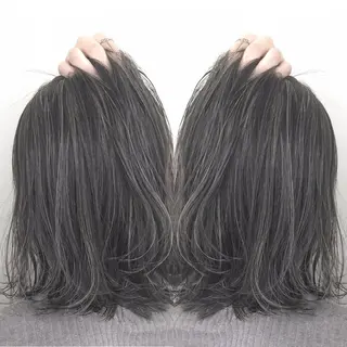 セミロング ハイトーンカラー/ YUTAのヘアスタイル