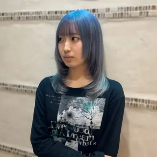 ミディアム カラー モテ髪×トレンド💕 小顔レイヤー 金井のヘアスタイル