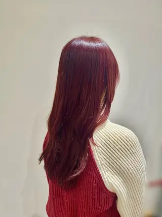 ロング カラー ヘアアレンジ 徳浜 睦希のヘアスタイル
