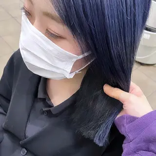 ミディアム カラー uni 江坂🦋 木下風子のヘアスタイル