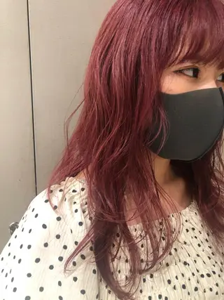 セミロング カラー 古屋 花織のヘアスタイル