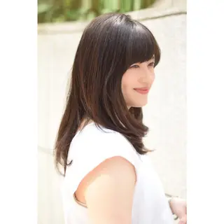 ミディアム カラー 寺山 佳貴のヘアスタイル