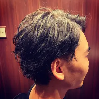 ミディアム カラー メンズ HIROGINZA ヒロ銀座 青山所属・マツオ リュウホウ🐉のヘアスタイル