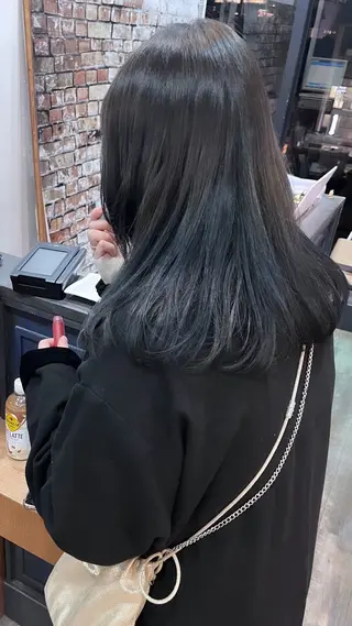 セミロング カラー 🖤西嶋　桃花🖤 エクステ/レイヤーのヘアスタイル