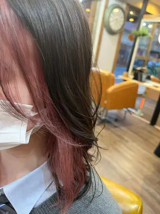 ミディアム カラー ヘアアレンジ 巖本 真希のヘアスタイル