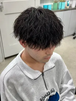 ショート パーマ メンズ 松井 生のヘアスタイル