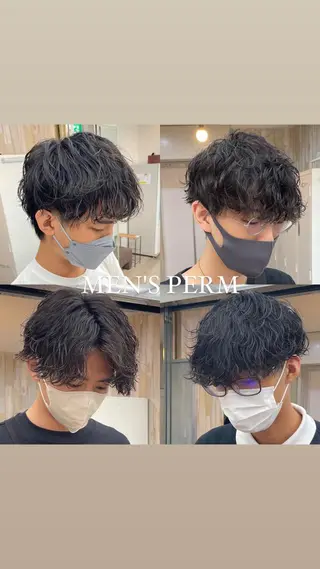 パーマ メンズ HIKARU副店長/ ✨️髪質改善のヘアスタイル