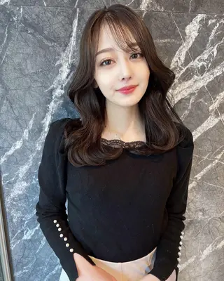 ロング 透明感カラー/カット 髪質改善/森栄範のヘアスタイル