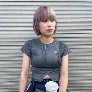 ショート カラー ベージュ/透明感/ 桃子のヘアスタイル