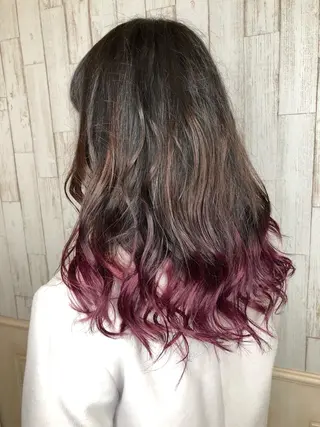 セミロング デザインカラー🎨 下北沢 / 磯部のヘアスタイル