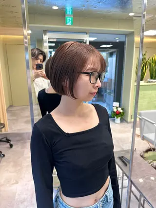 ショート ボブ/ぱつっとボブ/ 谷口 海星のヘアスタイル