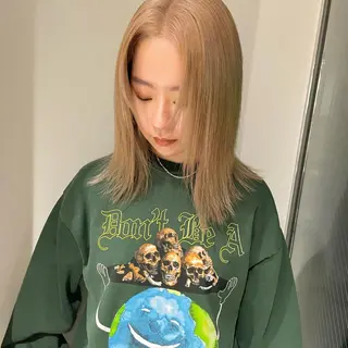 ミディアム カラー 🍊暖色×顔周り 🍊cocoroのヘアスタイル