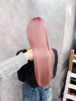 ロング カラー 💕誰より可愛い💕 ピンク🎀YUUKAのヘアスタイル