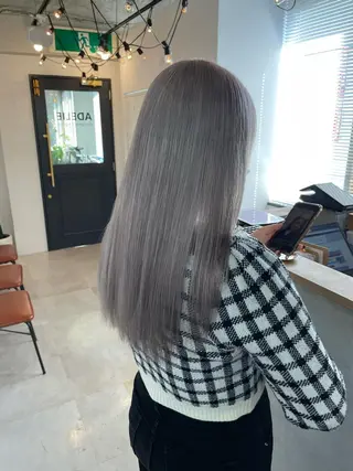 ロング カラー 難波/心斎橋/ボブ/ 髪質改善/ハイトーンのヘアスタイル