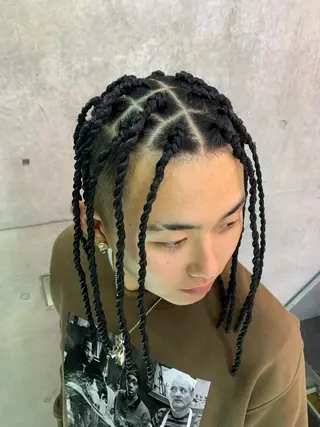 ロング ヘアアレンジ HARURU🪮✨ ブレイズ海外ヘアのヘアスタイル