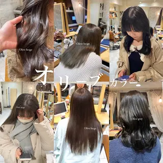 カラー 上野 莉菜のヘアスタイル