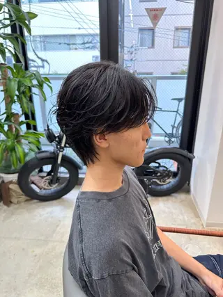 ショート パーマ メンズ 木下 健心のヘアスタイル