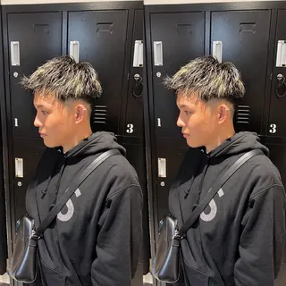 カラー パーマ メンズ センターパート /植田のヘアスタイル