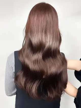 ロング カラー 🌸韓国カラー🌸 髪質改善🌸桃花のヘアスタイル