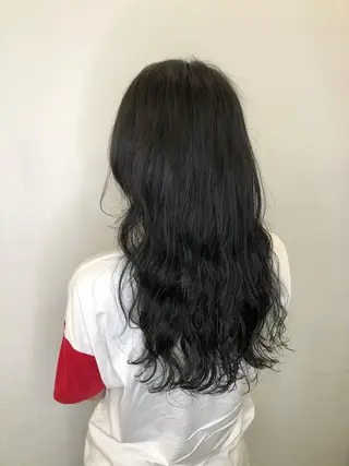 セミロング カラー brace今里店店長 加井直樹のヘアスタイル