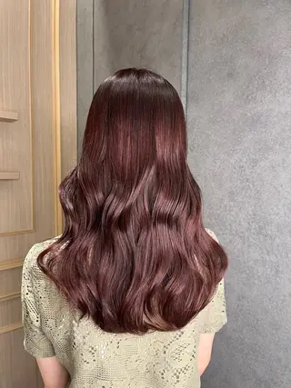 ロング カラー 名古屋/透明感カラー /韓国ヘア/高木梨帆のヘアスタイル