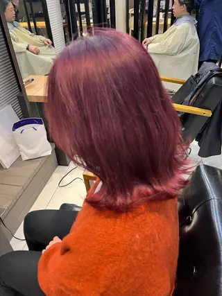 ミディアム カラー ヘアアレンジ メンズ GO TODAY SHAiRE SALON所属・透明感カラー🤎 ゆりのヘアスタイル