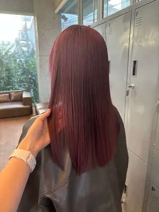 ロング カラー ヘアアレンジ 押切 響　のヘアスタイル