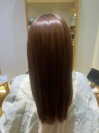 ロング カラー ストレートパーマ /縮毛矯正 杉田優月のヘアスタイル