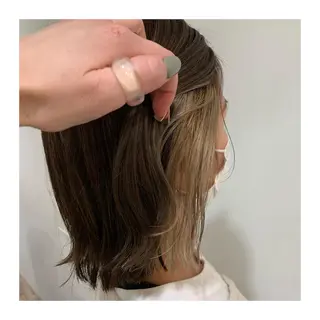 ミディアム カラー あべ ゆうかのヘアスタイル