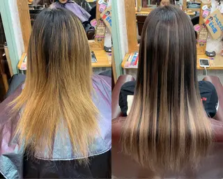 ロング カラー ❤️‍🔥シールエク ＋カラー京❤️‍🔥のヘアスタイル