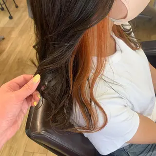 ミディアム カラー regalo 森重ユウのヘアスタイル