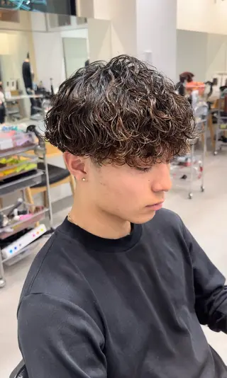 ショート カラー パーマ メンズ Men's salon fifth 渋谷【メンズサロン フィフス】所属・fifth/堀 佳樹のヘアスタイル