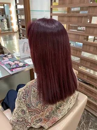 ミディアム カラー 神田 淳美のヘアスタイル