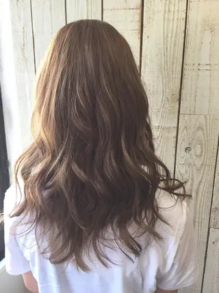 セミロング カラー 透明感/ 美髪矯正/田中恭のヘアスタイル