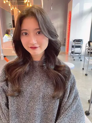 ロング カラー wixy    mimi所属・透明感カラーの人 ベージュの王様のヘアスタイル