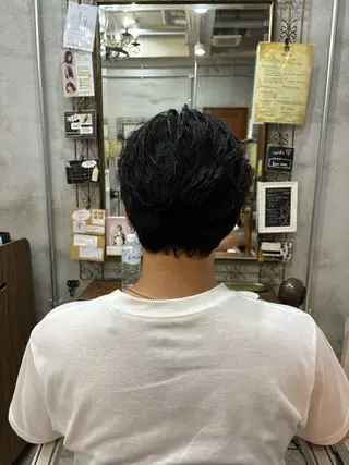 ショート メンズ メンズ/ヘアセット/ 顔周りレイヤー/💶のヘアスタイル