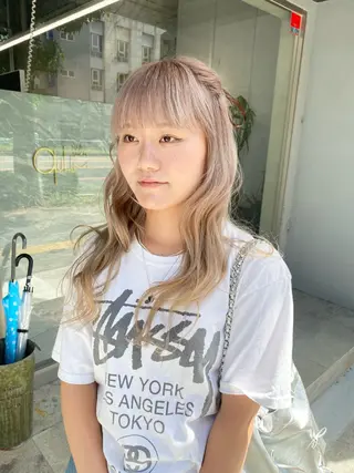 ロング カラー qulim所属・前橋 姫奈のヘアスタイル