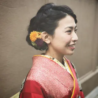 セミロング ヘアアレンジ BRAIDS💎愛子 大人ハイライト💎のヘアスタイル