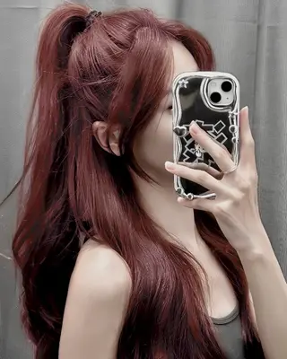 セミロング カラー モテ艶韓国ヘア 🤍りんのヘアスタイル