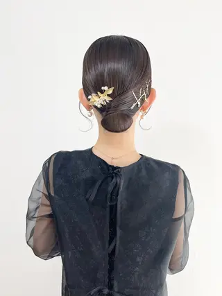 ミディアム ヘアアレンジ ヘアセットサロン /上坪愛美のヘアスタイル