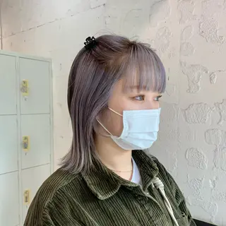 ミディアム カラー ヘアアレンジ 🎀ダブルカラーレイ ヤーyuuri🎀のヘアスタイル