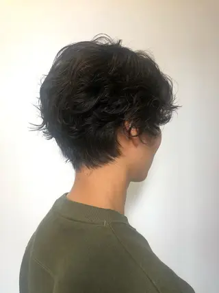 ショート パーマ メンズ Steelo  渋谷所属・✴︎赤み除去カラー daichi✴︎のヘアスタイル