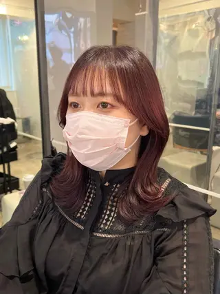 ミディアム カラー 【くびれヘア】 joule小木曽輝のヘアスタイル