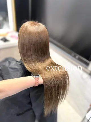 ロング カラー エクステ🩵ブリーチ 韓国ヘア🩵KAEのヘアスタイル